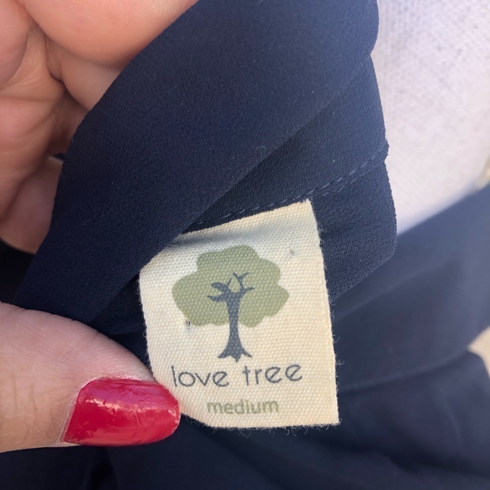 Love Tree Striped Button Down Size Medium - image 3